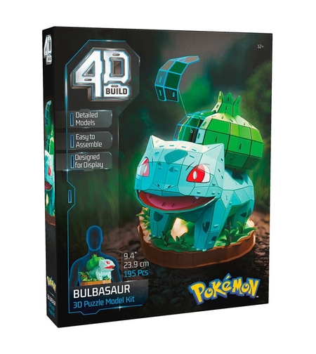 Модел за сглобяване Spin Master 4D Build Pokеmon Bulbasaur, 195 ч.