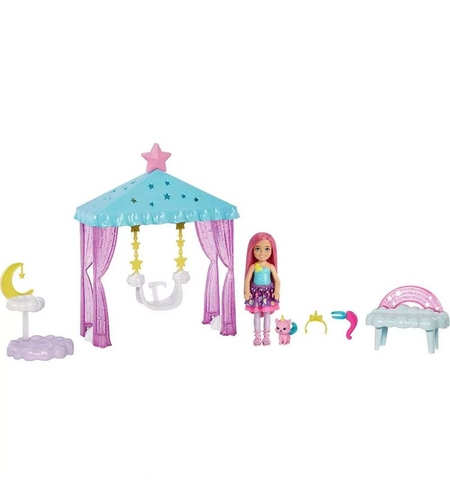 Кукла Mattel Barbie Dreamtopia Chelsea Кукла Челси с коте и аксесоари