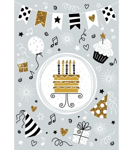Картичка - Честит рожден ден - Торта