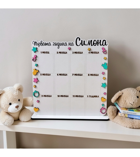 Табло за първата годинка - Симона