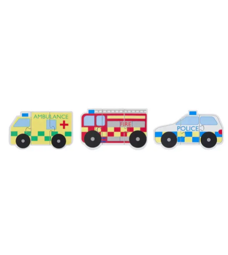 Комплект дървени пъзели -  Emergency Services