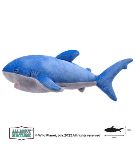 Плюшена играчка, Синя акула 40см. Wild Planet