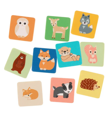 Мемори игра с животни - Woodland Animals