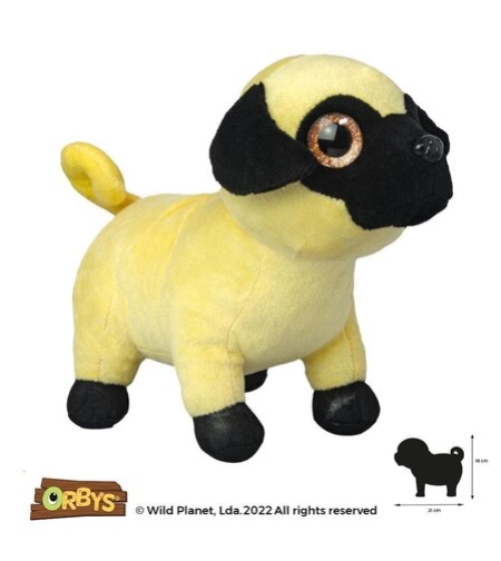 Плюшена играчка, Кученце мопс 21см. Wild Planet