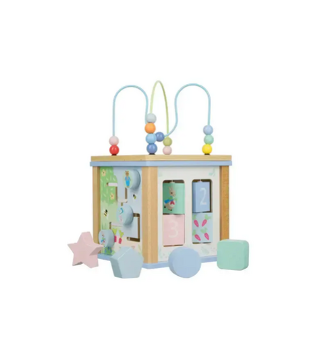 Дървен дидактически куб с активности, Peter Rabbit