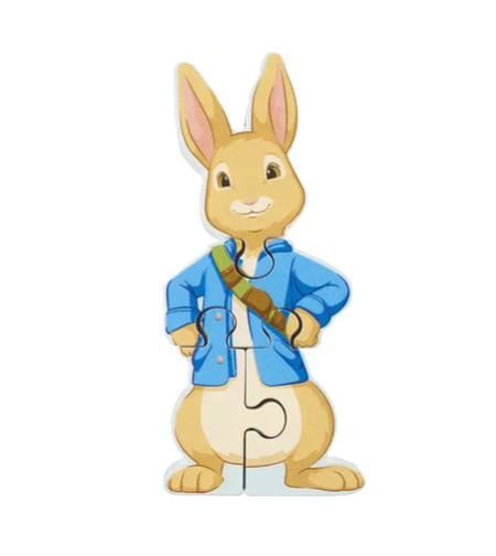 Дървен мини пъзел Peter Rabbit, в торбичка