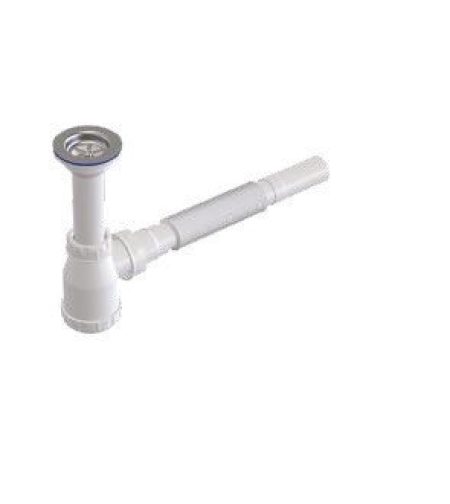 Сифон за мивка с витло и гофрирана връзка ф32