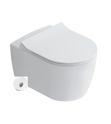 VAS 748067 КОНЗОЛНА ТОАЛЕТНА ЧИНИЯ (ALFA) + КАПАК С ПЛАВНО ЗАТВАРЯНЕ