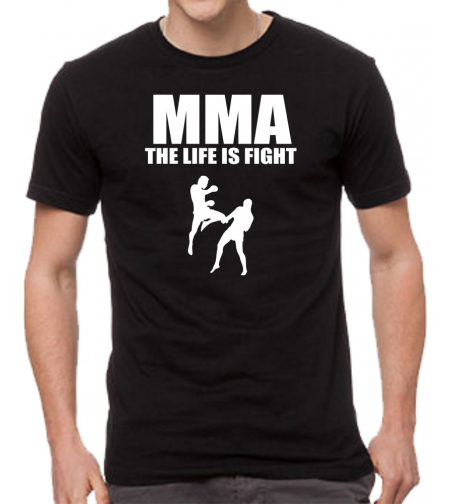 Черна мъжка тениска - MMA