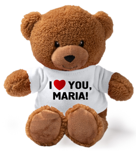 Плюшено мече - I love you! - средно