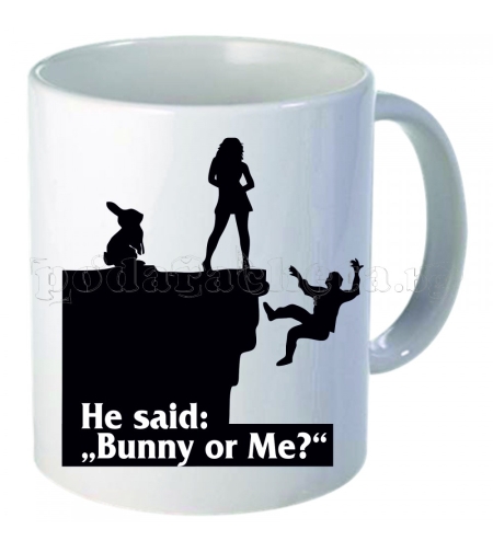 Забавна керамична чаша - Bunny or Me?