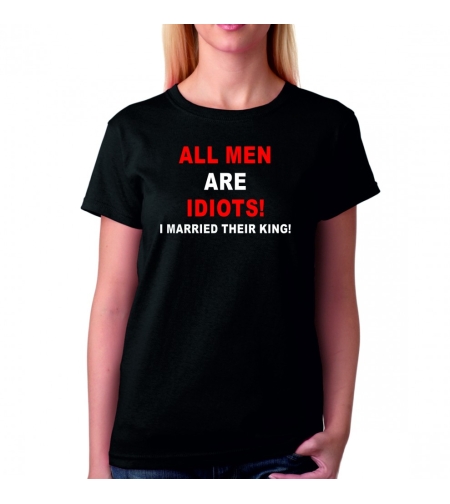 Черна мъжка тениска - All men are...