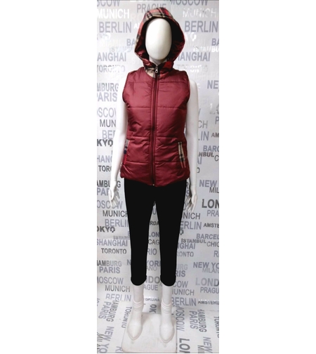 дамски елек с качулка