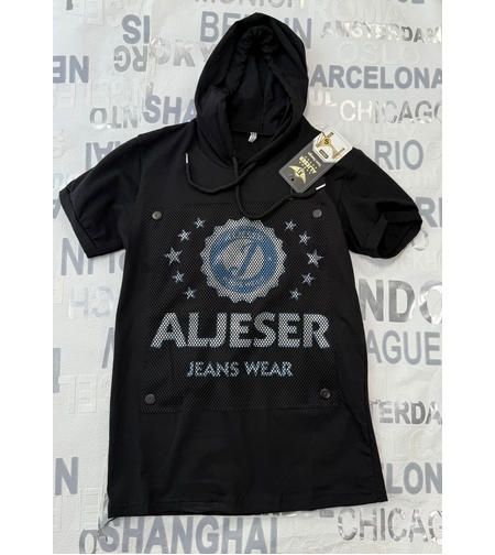 мъжка тениска с качулка