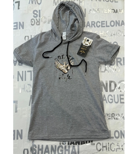 мъжка тениска с качулка