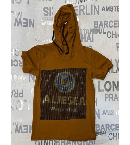 мъжка тениска с качулка