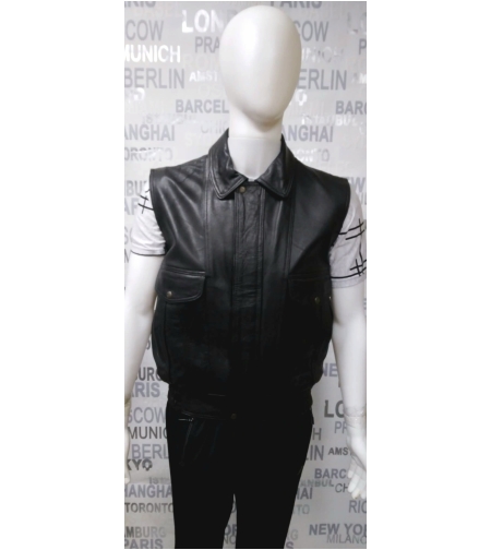 мъжки елек от естествена кожа