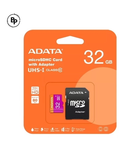 Карта памет Adata 32 GB,Premier microSDHC UHS-I Class 10 Card with Adapter