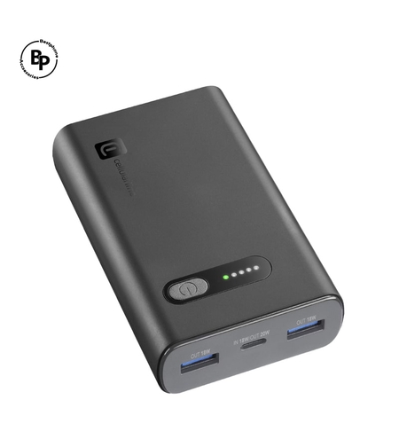 Външна батерия Cellularline, 3x Порта /18W-20W/ 10000 mAh Black