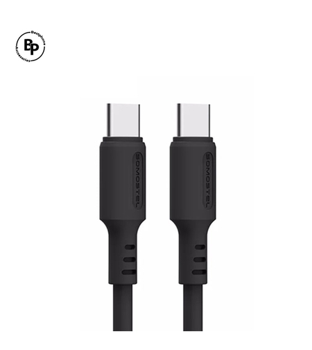 Кабел Somostel BP10 Type-C - Type-C, (1.2m) (3.0A) Black