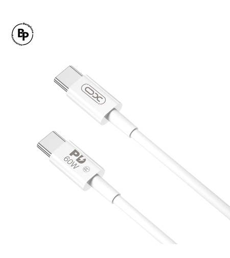 Кабел XO NB-Q190A PD Type-C - Type-C (1.0m) 60W White