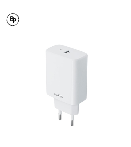 Адаптер Maxlife MXTC-10 Гнездо USB-C (20W) White