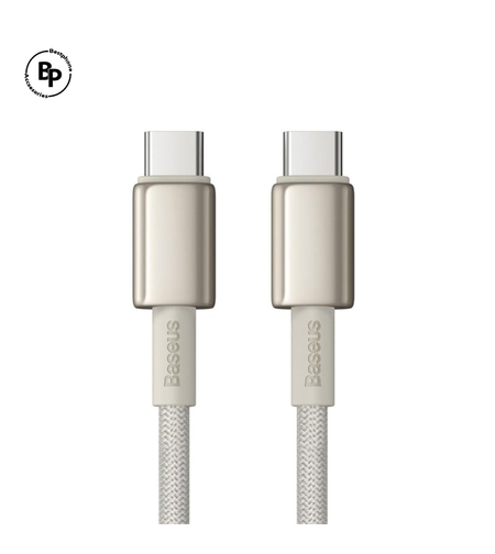 (Baseus) Кабел Tungsten Type-C - Type-C (2.00m),QC 100W Gold