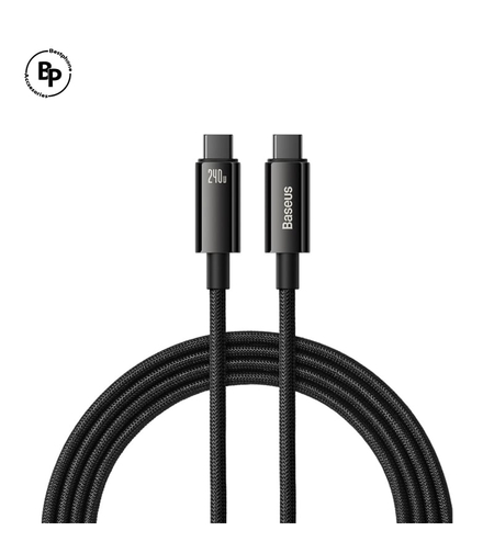 (Baseus) Кабел Tungsten Type-C - Type-C (2.00m),PD 240W Black