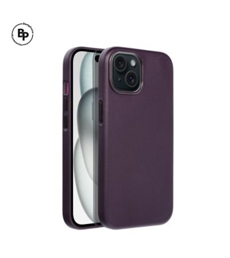 Кожен Mag Кейс iPhone 14 Pro Max Dark Violet