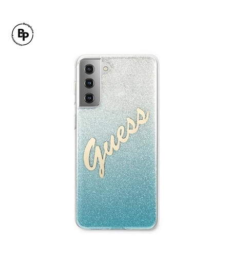 Кейс Guess Samsung S21 Glitter Blue