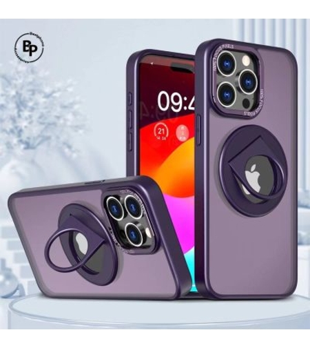 Силиконов Кейс Magnetic Ring iPhone 15 Plus Purple