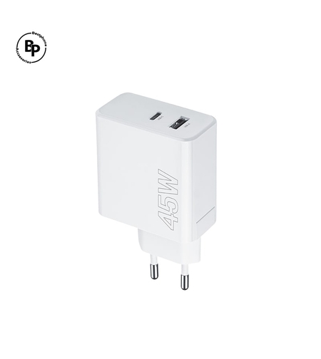 Адаптер Maxlife MXTC-07 Гнезда USB / Type-C (45W) White