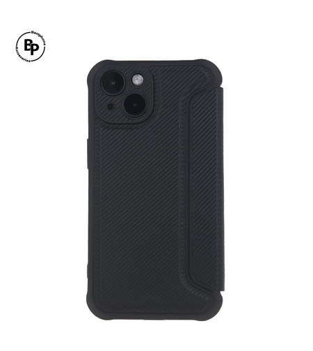 Кожен Калъф Smart Carbon iPhone 16 Black