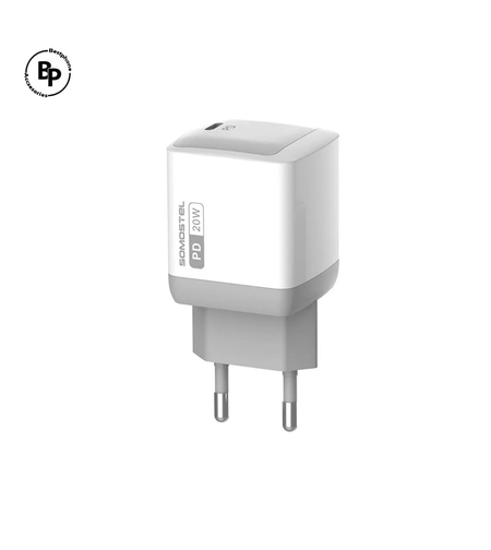 Зарядно Somostel SMS-Q22 QC, Type-C - Lightning (20W) White