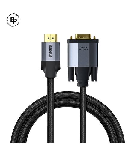 (Baseus) Enjoyment HDMI - VGA Кабел (1.0m) Dark Gray 4K