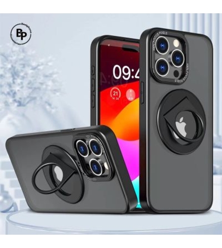 Силиконов Кейс Magnetic Ring iPhone 14 Plus Black