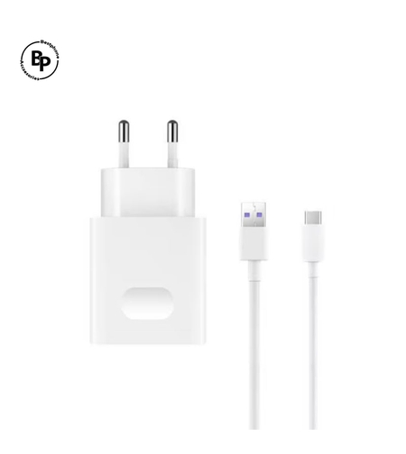 Зарядно Huawei Super Charge, USB - Type-C (1m) (22.5W) White