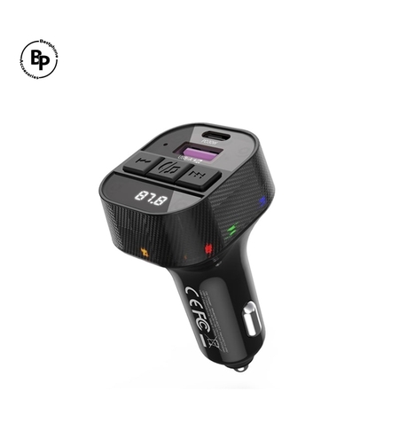 Зарядно за кола XO FM BCC17 Bluetooth MP3, трансмитер (30W), Кабел Type-C - Type-C Black