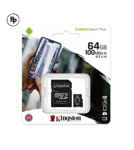 Карта памет Kingston 64 GB, micro SDHC,Canvаs Select Plus