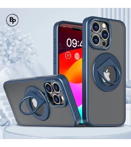 Силиконов Кейс Magnetic Ring iPhone 15 Plus Blue