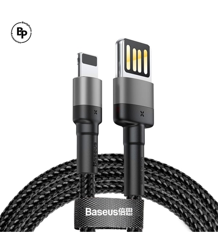 (Baseus) Кабел Cafule Двустранно USB - Lightning, (1m) (2.4A) Grey-Black
