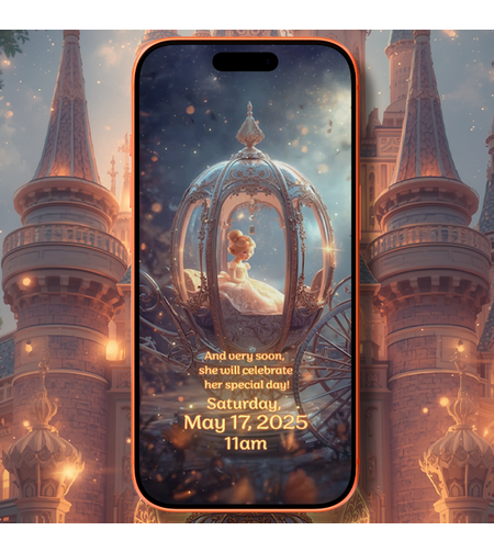 Magical Princess Celebration Invite-Digital Birthday Invitation for Little Princess Party