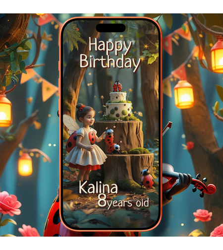 Digital Ladybug Birthday Invitation – Cute, Fun & Ready to Share!