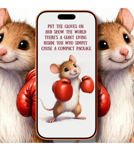 Motivational Mouse Boxer Digital Video Card | Stay Strong Animated Greeting