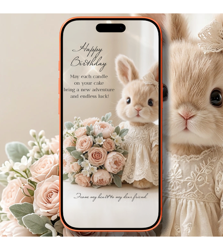 The Cutest Bunny Digital Video Greeting for an Unforgettable Birthday