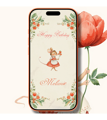 Cute Mouse Birthday Video Invitation – Digital Animated Kids Birthday Invite