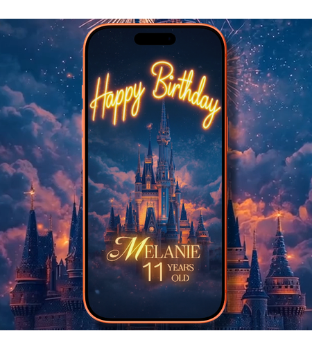Royal Princess Birthday Video Invitation – Custom Digital Party Invite