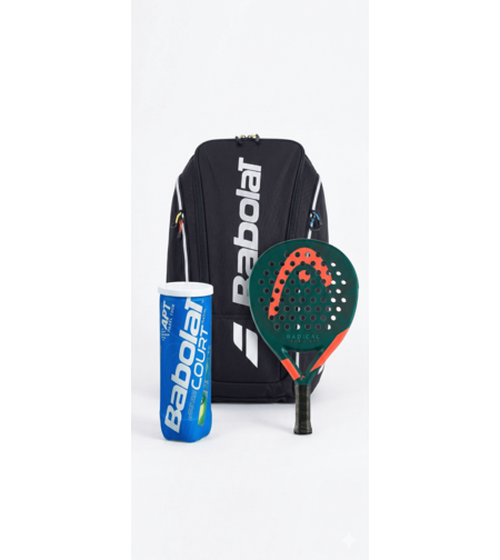 Комплект термочанта RH PERF PADEL 2nd Gen BLACK + Head Radical Team Light 2026 + топки COURT PADEL X3