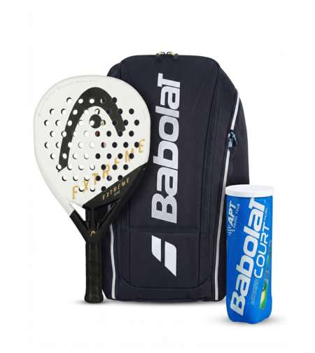 Комплект термочанта RH PERF PADEL 2nd Gen BLACK + Head Extreme Edge White + топки COURT PADEL X3