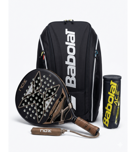 Комплект термочанта RH PERF PADEL 2nd Gen BLACK + Nox AT10 Pro Cup Hard by Agustin Tapia + топки ACE PADEL